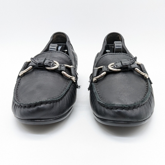 Agl Attilio Giusti Leombruni Black Leather Ballet Flat Driving Loafer 7.5 - Picture 4 of 12